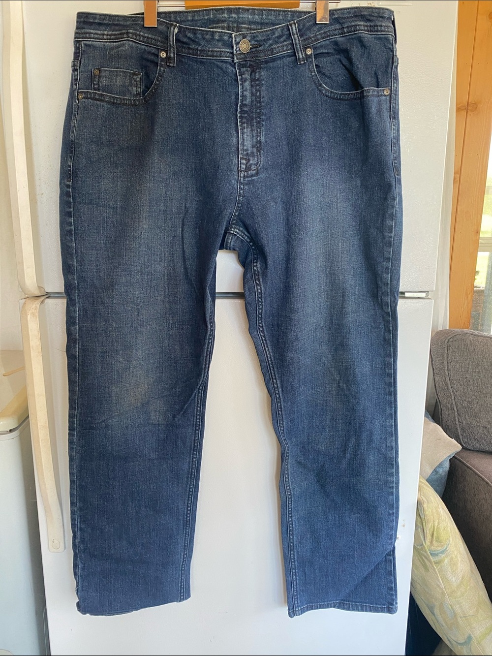 Men’s BUFFALO Men’s Blue Straight-Leg Jeans. Stretch. 42/32. No smoking home